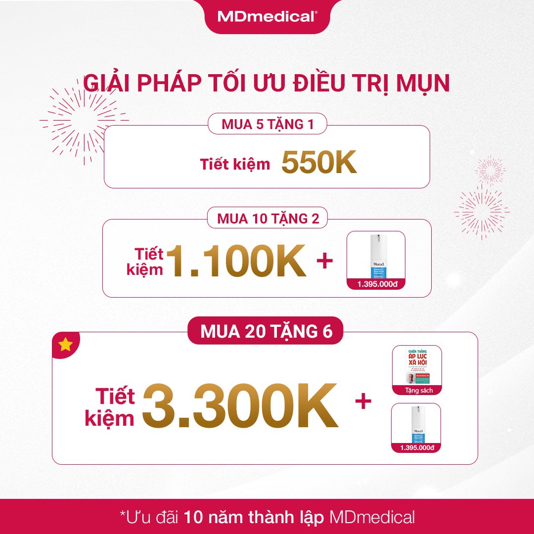 Điều trị mụn hiệu quả 100%